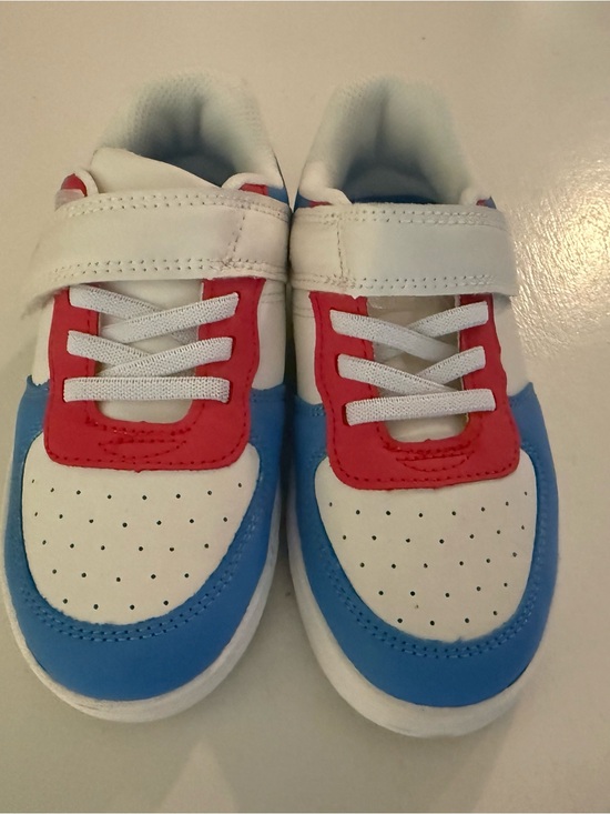 Cat & Jack Other - Cat & Jack White, Blue & Red Kids Sneakers with Velcro